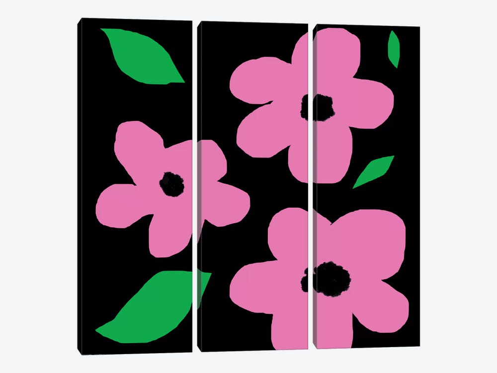 Pink Flowers by Art Mirano 3-piece Art Print