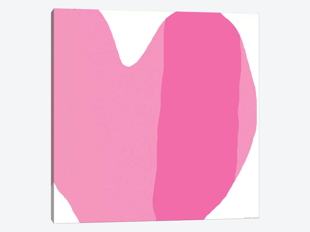 Pink Heart by Art Mirano 1-piece Canvas Art Print