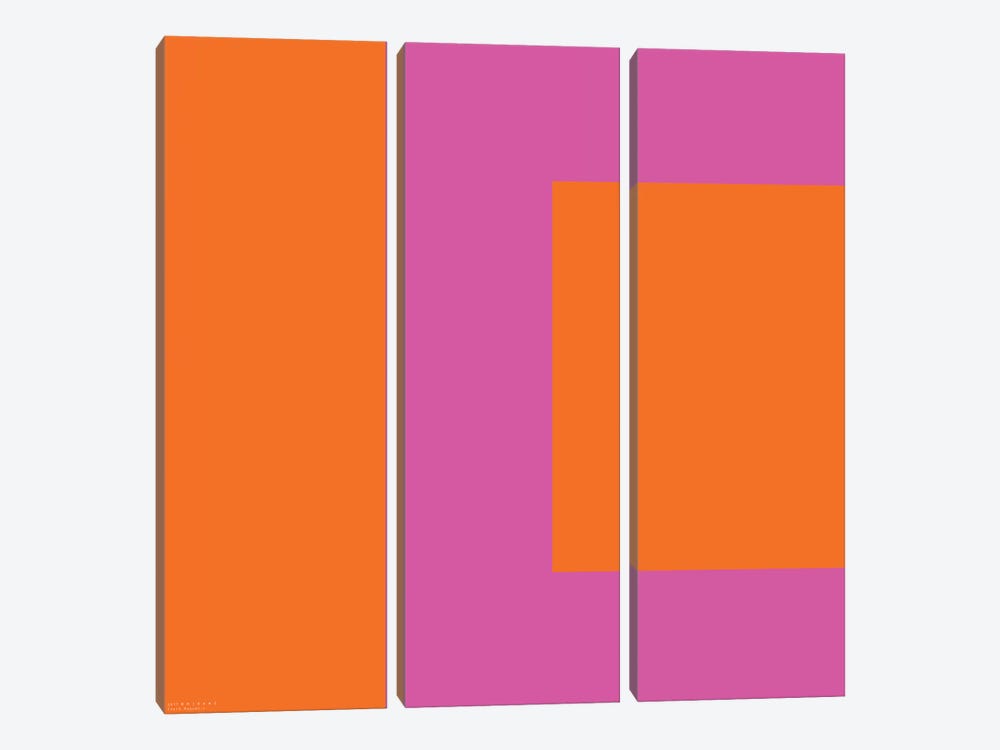 Pink Square by Art Mirano 3-piece Canvas Art