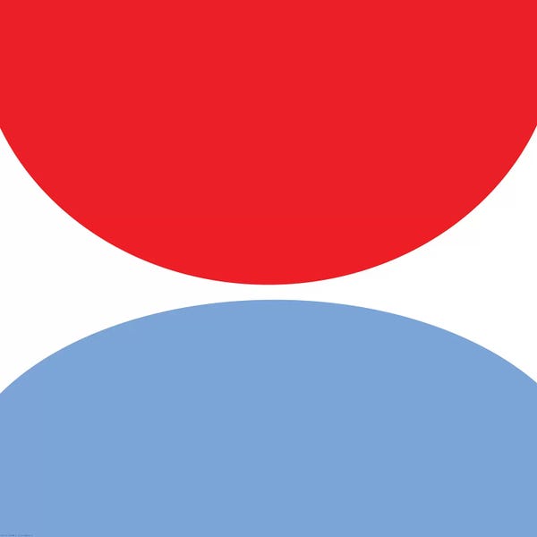 Art Mirano: Red And Blue by Art Mirano