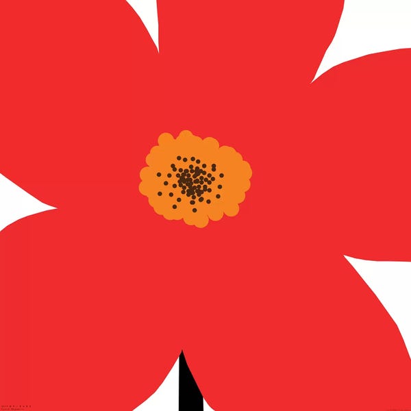 Pop Art Kitchen: Red Flower by Art Mirano