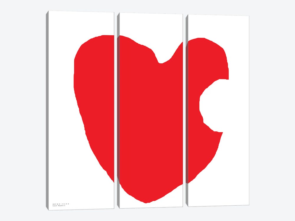 Red Heart by Art Mirano 3-piece Canvas Art