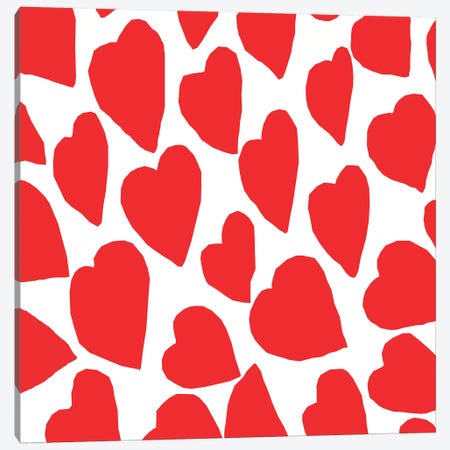 Red Hearts Canvas Print #ARM192} by Art Mirano Art Print