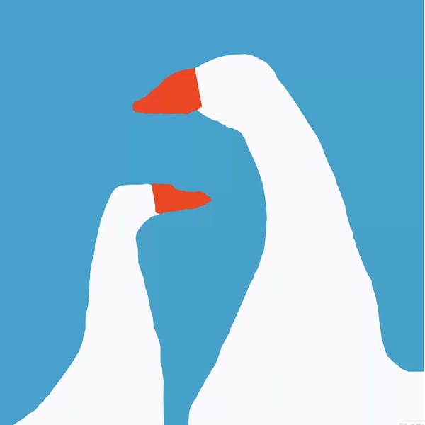 Geese: Red Noses by Art Mirano