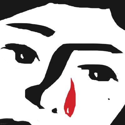 Red Tear by Art Mirano multi panel art