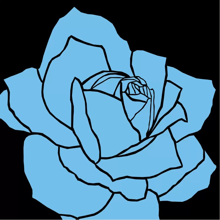 Rose Blue Ida by Art Mirano wall art