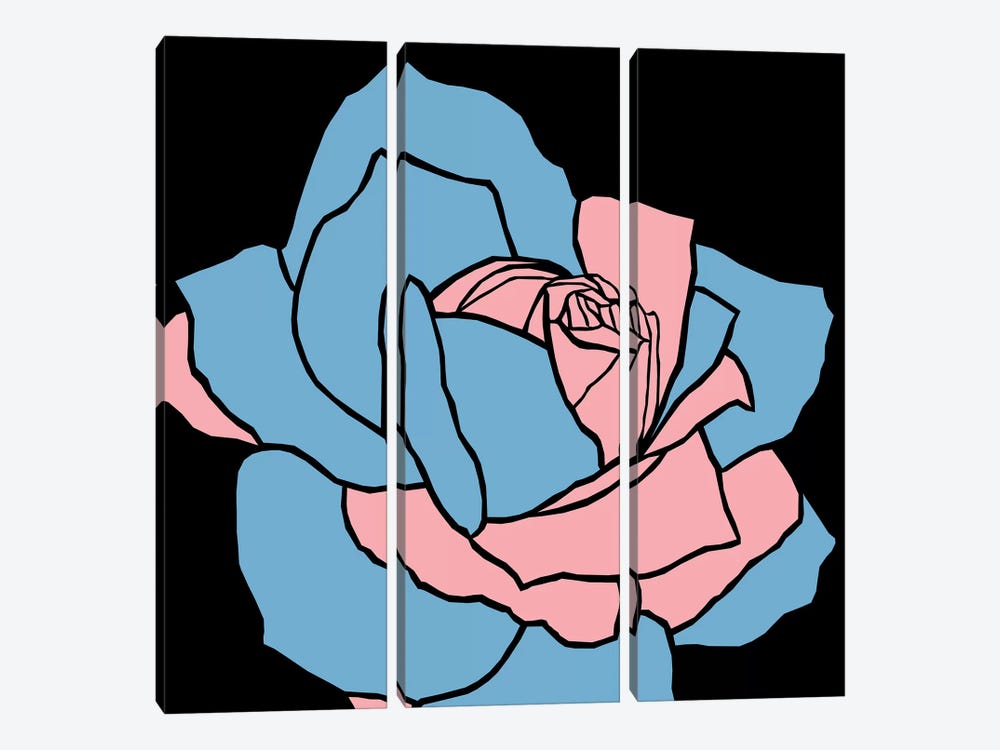 Rose Pink Blue by Art Mirano 3-piece Canvas Art