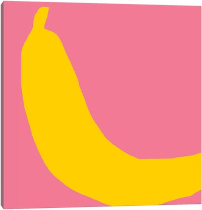 Banana Canvas Art Print - Pop Art for Kitchen
