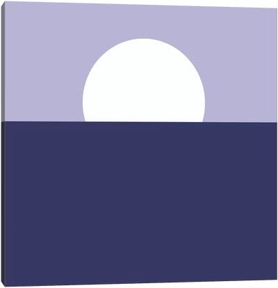 The Sea Canvas Art Print - Purple Abstract Art