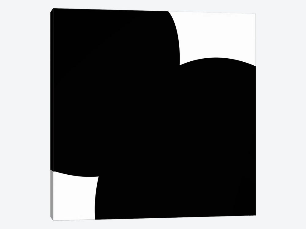 Two Black Circles by Art Mirano 1-piece Canvas Print