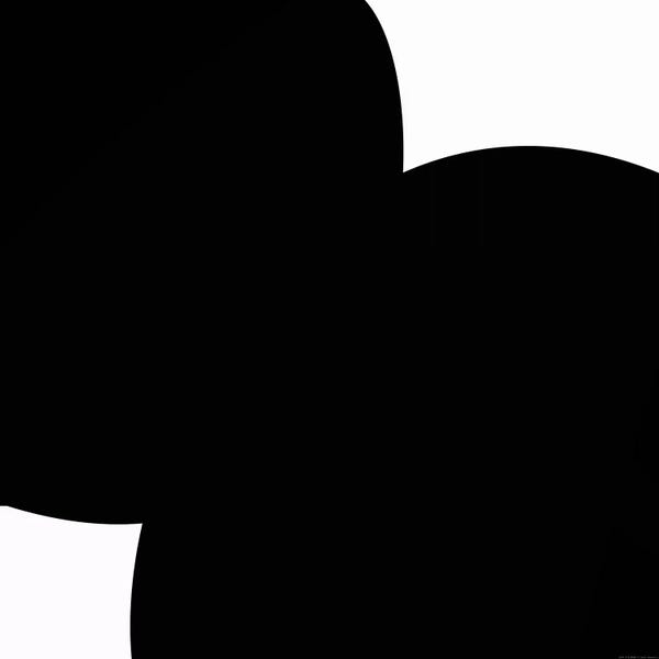 Art Mirano: Two Black Circles by Art Mirano