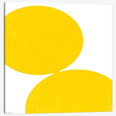 Two Yellow Circles Canvas Print #ARM223} by Art Mirano Canvas Art Print