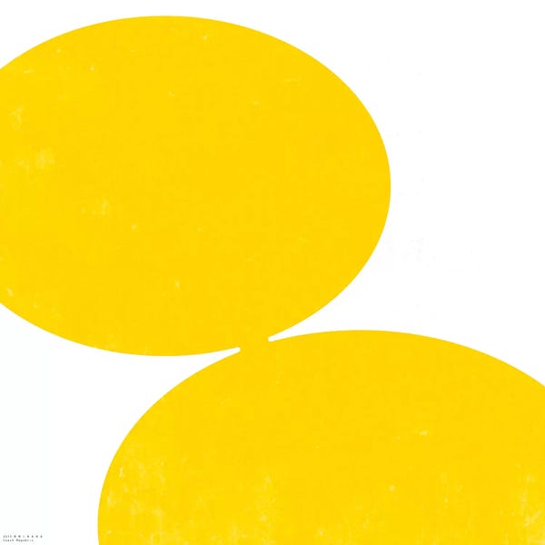 Art Mirano: Two Yellow Circles by Art Mirano