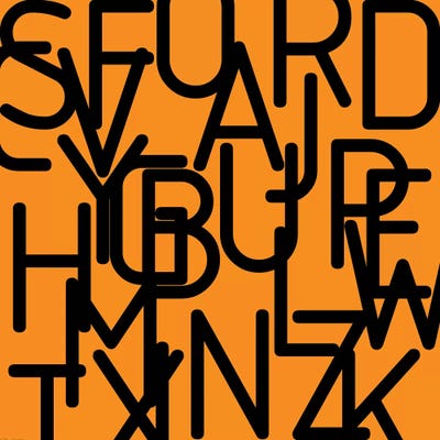 Black Alphabet by Art Mirano multi panel art