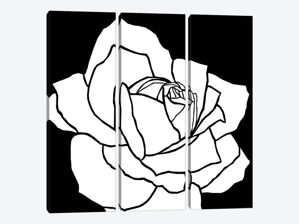 White Rose by Art Mirano 3-piece Canvas Art