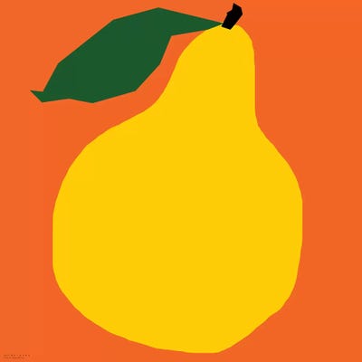 Yellow Pear by Art Mirano multi panel art
