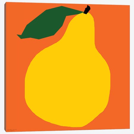 Yellow Pear Canvas Print #ARM282} by Art Mirano Art Print