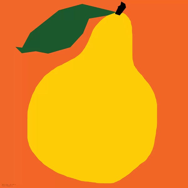 Pop Art Kitchen: Yellow Pear by Art Mirano