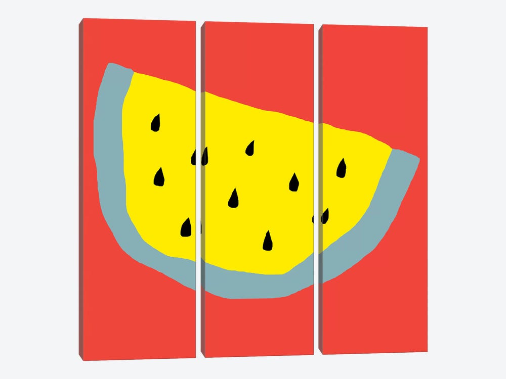 Yellow Watermelon by Art Mirano 3-piece Canvas Print