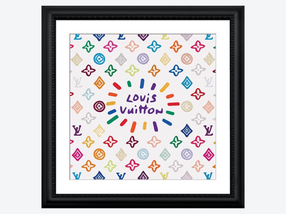 Framed Poster Prints - Louis Vuitton Colored by Art Mirano ( Fashion > Fashion Brands > Louis Vuitton art) - 24x24x1