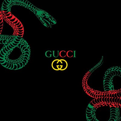 Snack Gucci by Art Mirano metal wall art