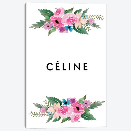 Celine & Flowers Canvas Print #ARM292} by Art Mirano Canvas Artwork