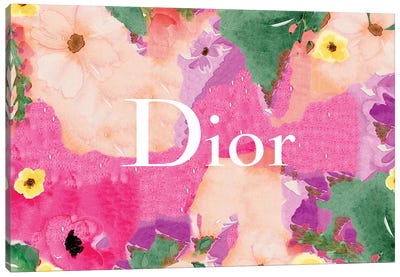 Dior Flowers Canvas Art Print - Art Mirano