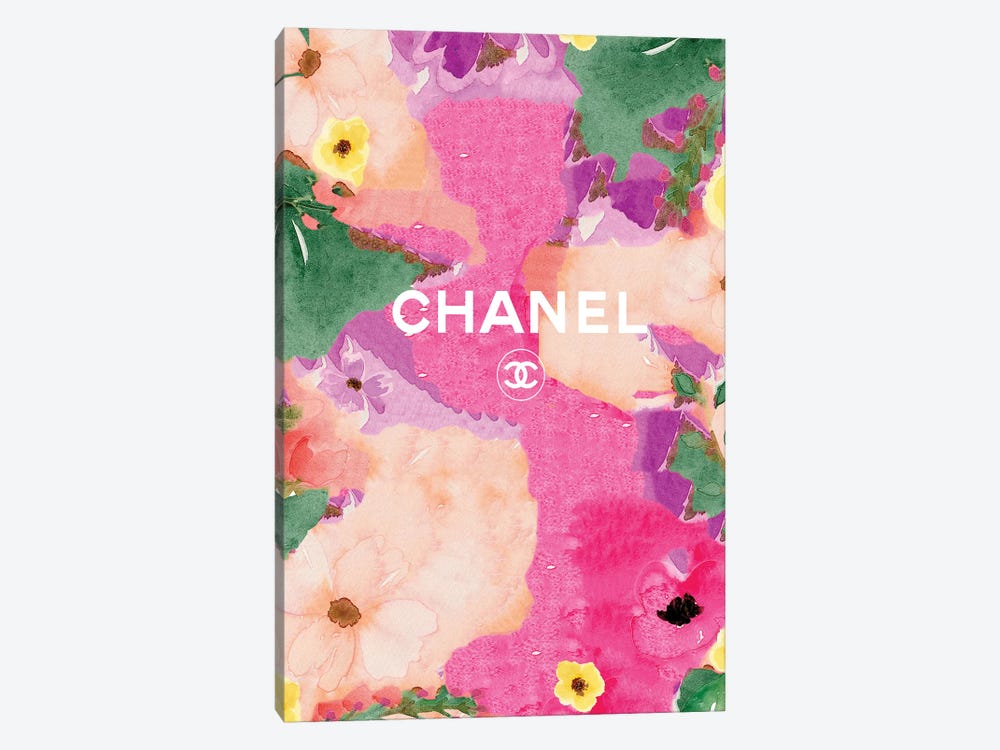 Chanel Flowers Canvas Print Wall Art by Art Mirano
