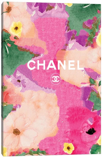 Chanel Flowers Canvas Art Print - Art Mirano