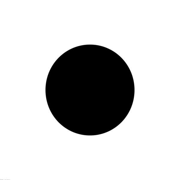 Black & White Minimalist Décor: Black Circle by Art Mirano