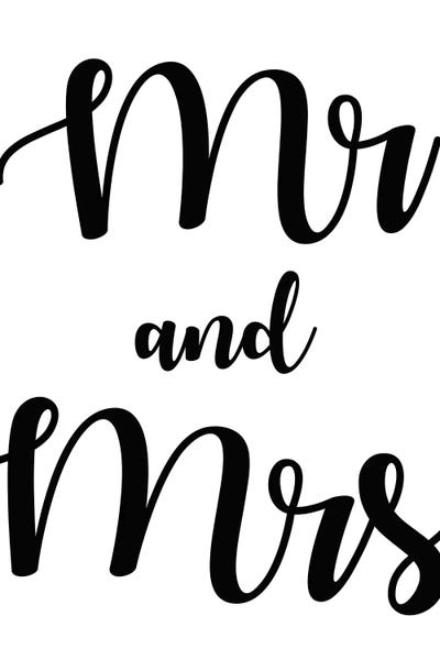 Typography: Mr And Mrs by Art Mirano