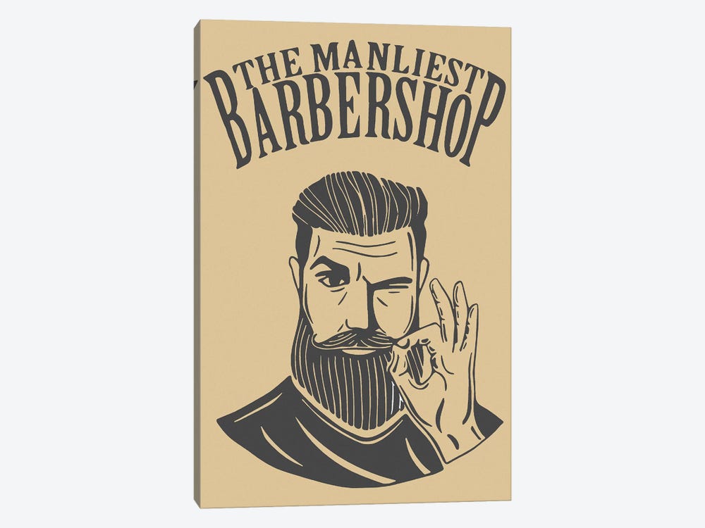 The Manliest Barbershop by Art Mirano 1-piece Canvas Art
