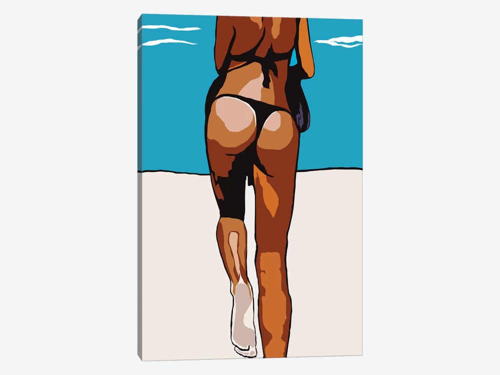 Woman On The Beach by Art Mirano 1-piece Canvas Print