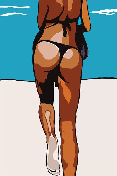 Women's Swimsuits: Woman On The Beach by Art Mirano