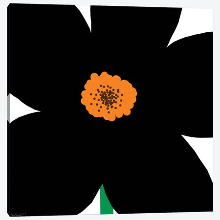 Black Flower Canvas Print #ARM35} by Art Mirano Canvas Wall Art