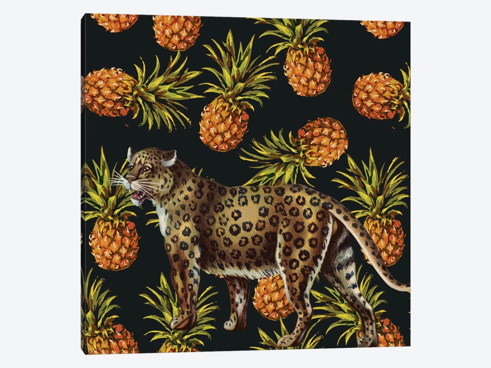 Leopard In Pinapples by Art Mirano 1-piece Canvas Art Print