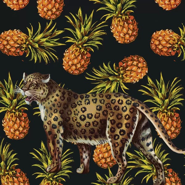 Leopards: Leopard In Pinapples by Art Mirano