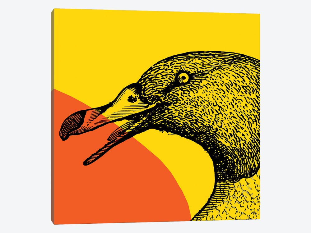 Bird On Yellow Big by Art Mirano 1-piece Canvas Artwork