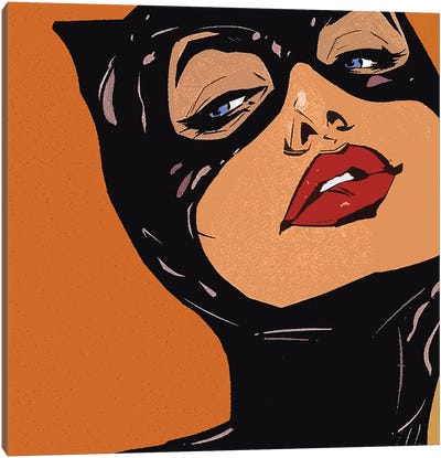 Black Cat Canvas Art Print - Catwoman