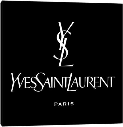 YSL Paris black Canvas Art Print - Yves Saint Laurent Art