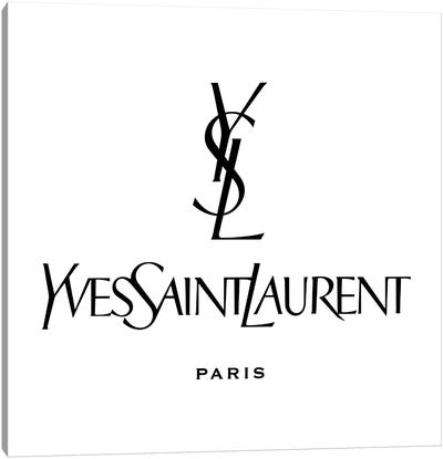 YSL Paris white Canvas Art Print - Yves Saint Laurent Art