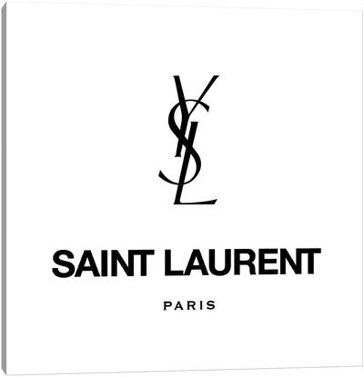 Saint Laurent White Canvas Art Print - Yves Saint Laurent