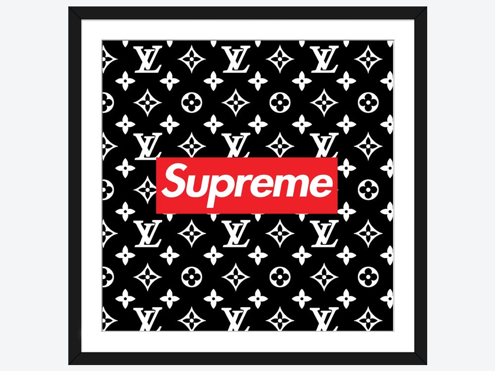 Supreme lv black and white HD wallpapers
