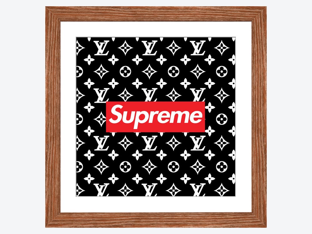 Classic Red Louis Vuitton Monogram x Supreme Logo iPhone XR Clear Case