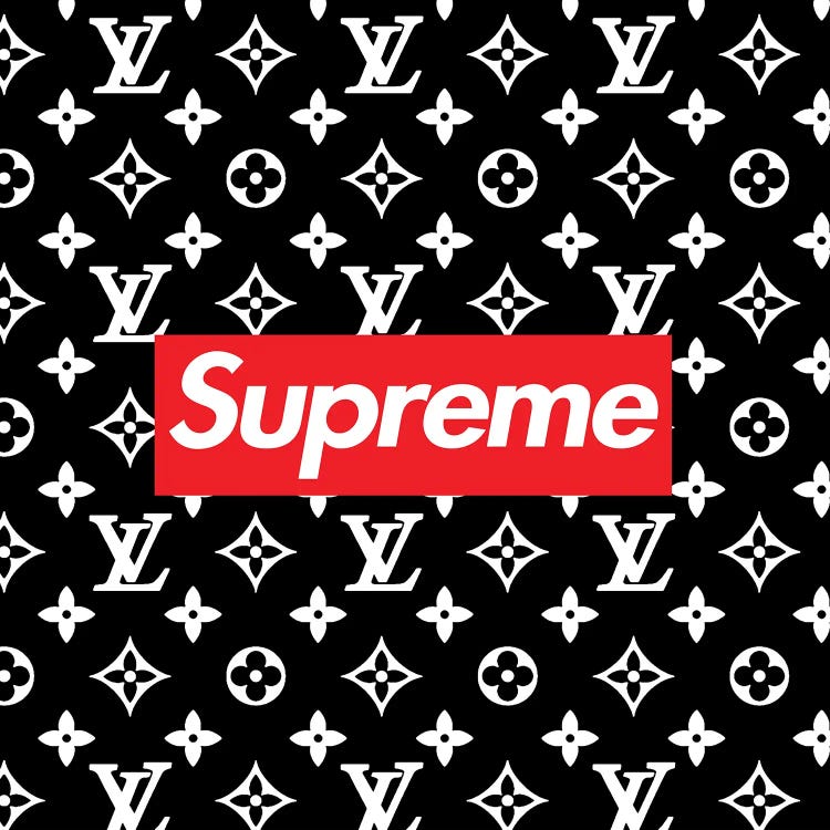 LV black Supreme Canvas Wall Art by Art Mirano | iCanvas