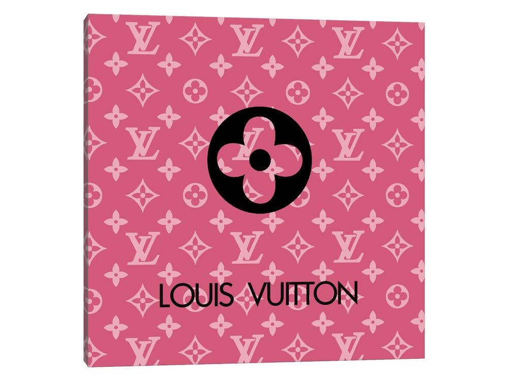 Art Mirano Canvas Art Prints - Louis Vuitton Pink ( Fashion > Fashion Brands > Louis Vuitton art) - 37x37 in