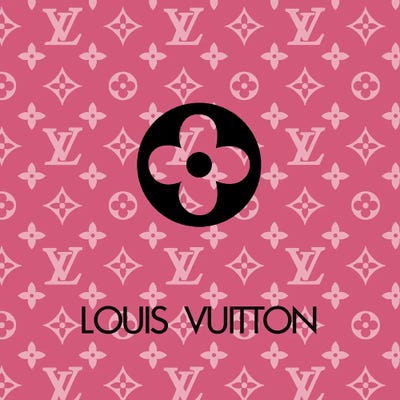 Framed Canvas Art - LV Love Logo by TJ ( Fashion > Fashion Brands > Louis Vuitton art) - 26x18 in