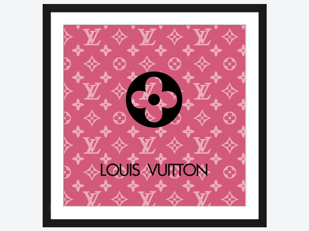 Art Mirano Large Canvas Prints - Louis Vuitton Symbol Light Black ( Fashion > Fashion Brands > Louis Vuitton art) - 48x48 in