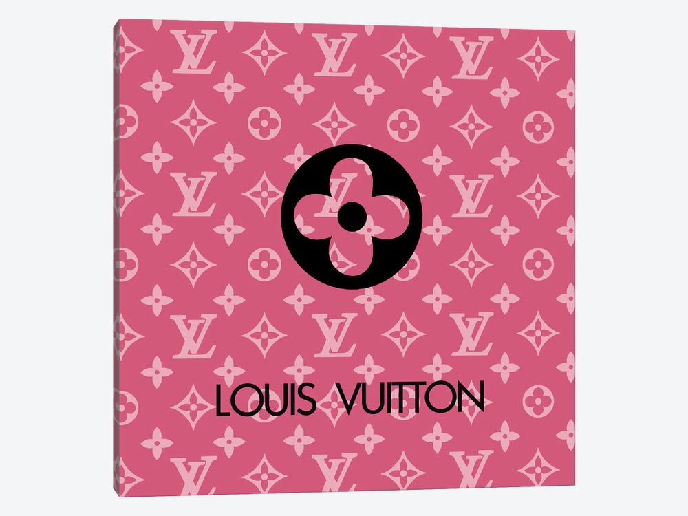 Art Mirano Canvas Art Prints - Louis Vuitton Pink ( Fashion > Fashion Brands > Louis Vuitton art) - 37x37 in