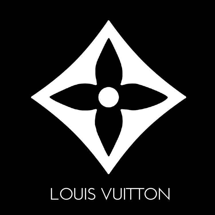 Louis Vuitton Symbol Light Black Canvas - Canvas Wall Art